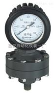 全塑隔膜压力表,型号YTP-100S/75S