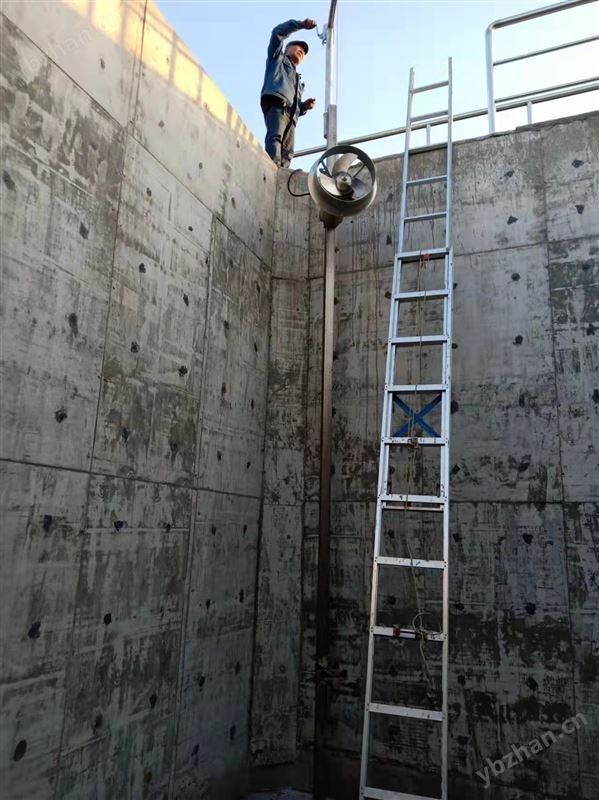 調節池潛水攪拌機QJB4/6-400導軌吊鏈安裝