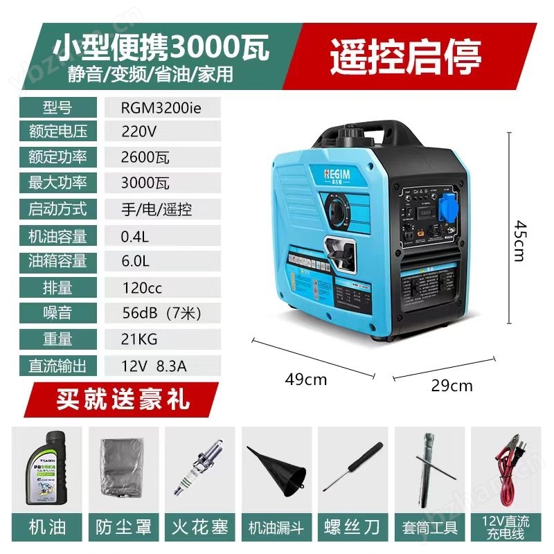 德國SADEN薩登3KW雷吉姆變頻汽油發(fā)電機