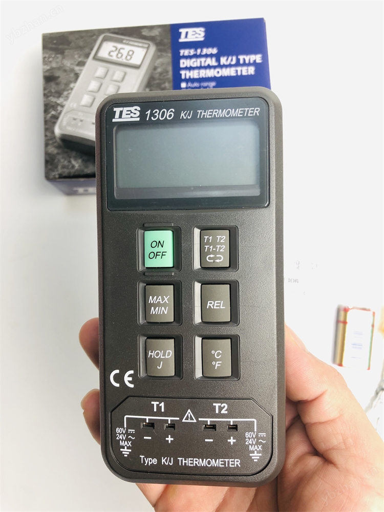 TES-1306泰仕TES數字式K型雙通道溫度計TES1306